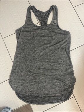 Reebok Women's Dark Gray Heather Racerback Tank